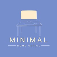 Minimal home office logo template