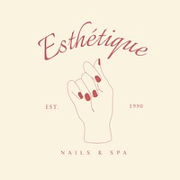 Nails & spa logo template
