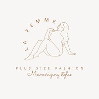 Plus size fashion logo template