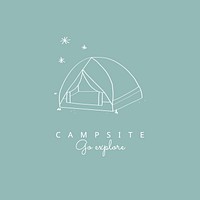 Camp site logo template