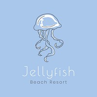 Beach resort logo template