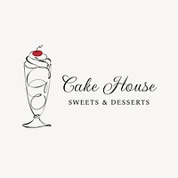 Cafe house logo template