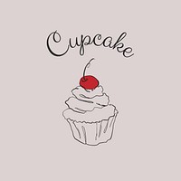 Cupcake shop logo template