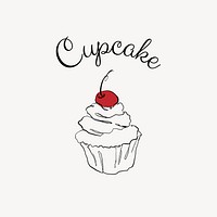 Cupcake shop logo template