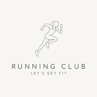 Running club  logo minimal line art 