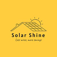 Solar energy  logo minimal line art 