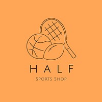 Sports shop  logo minimal line art 