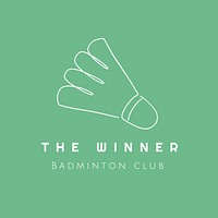 Badminton club  logo minimal line art 
