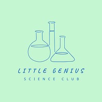 Science club  logo minimal line art 