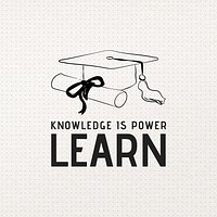 Knowledge is power logo template