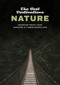 Nature travel poster template