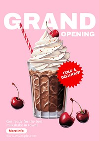 Grand opening poster template and design