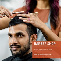 Barber shop Instagram post template