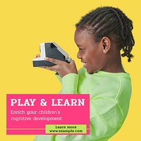 Play & learn Instagram post template