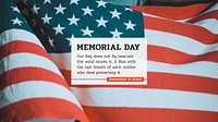 Memorial day blog banner template