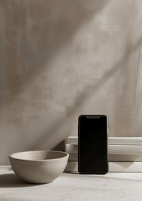 A phone mockup bowl electronics mobile phone.