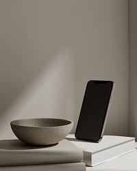 A phone mockup bowl electronics hardware.