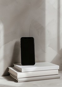 A phone mockup book publication electronics.
