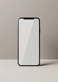 A blank white screen on a phone electronics mirror mobile phone.