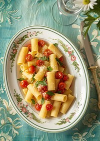 Plate macaroni pasta food.