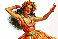 Dance woman hula accessories.