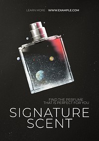 Perfume poster template and design