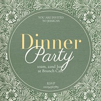 Dinner party invitation template