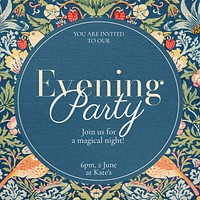 Evening party invitation template