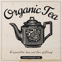 Organic tea Instagram post template