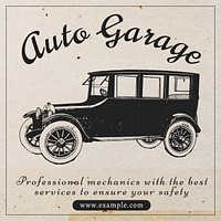 Auto garage Instagram post template