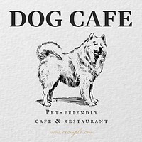Dog cafe Instagram post template