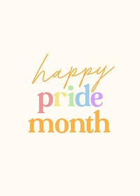 Happy pride month greeting card template