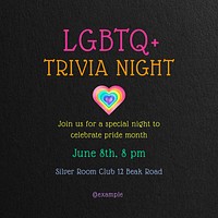 LGBTQ+ night Instagram post template