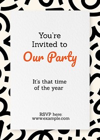 Party invitation card template