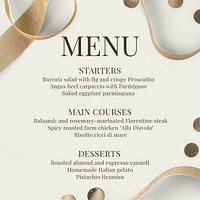 Food menu Instagram post template