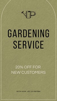 Gardening service social story template