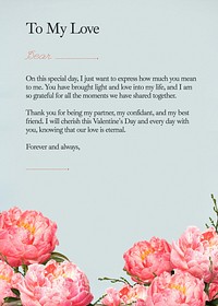 Love letter template