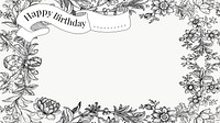Vintage birthday blog banner template