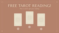 Tarot reading ppt presentation template, earth tone design