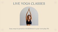 Yoga blog banner template, aesthetic design