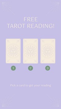 Tarot reading Instagram story template aesthetic design