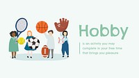 Sport hobby blog banner template