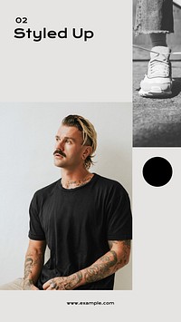Men&rsquo;s brand Instagram story template