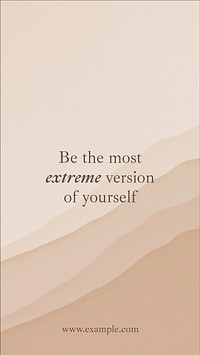 Empowering quote Instagram story template aesthetic design