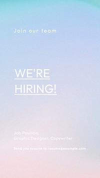 Job vacancy Facebook story template