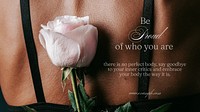 Body positivity blog banner template