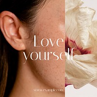 Skincare brand Instagram post template  