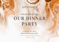 Dinner party invitation card template
