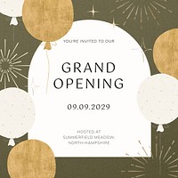 Grand opening Instagram post template 