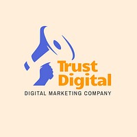 Digital marketing logo template  